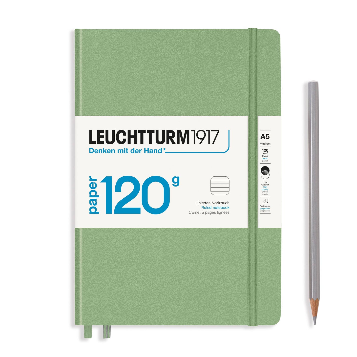 120g Notebook Edition, Medium, 203 p.: Mint Green / Ruled