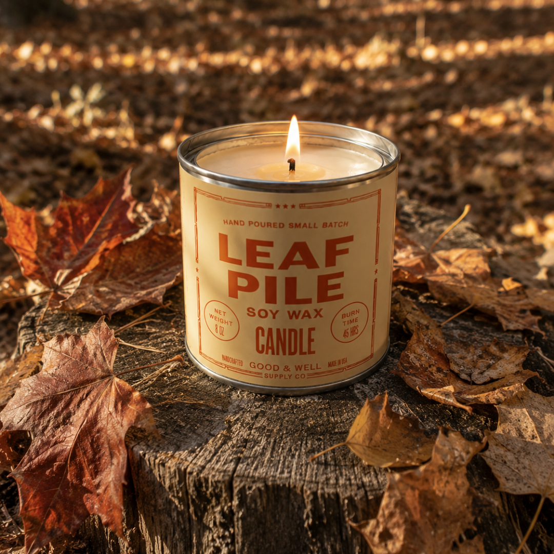 Leaf Pile Soy Candle - 1/2 Pint / Cotton Wick