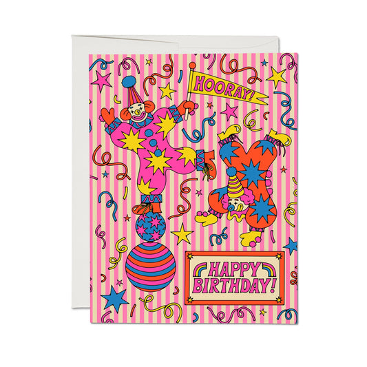 Clowns greeting card