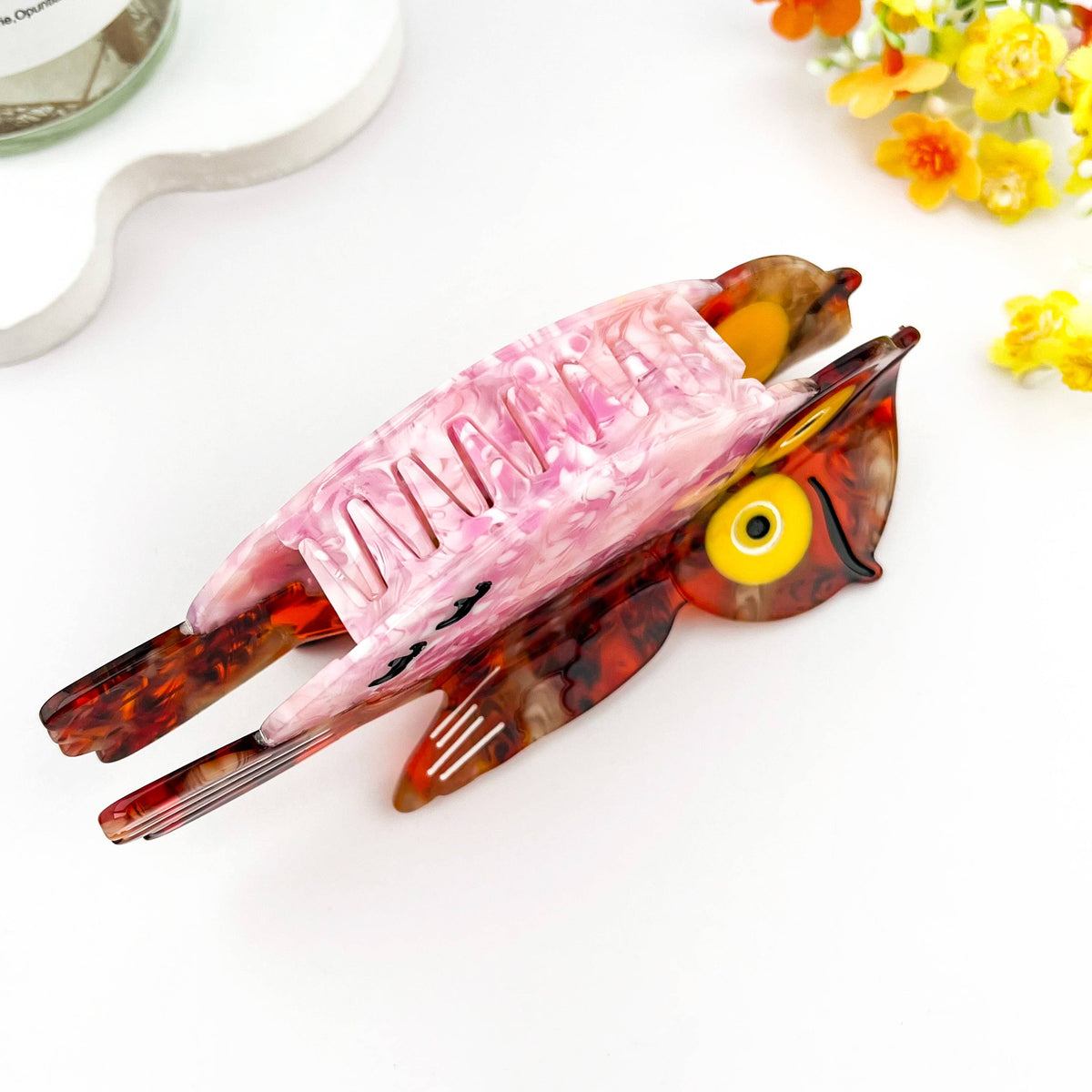 Owl Hair Claw Clip