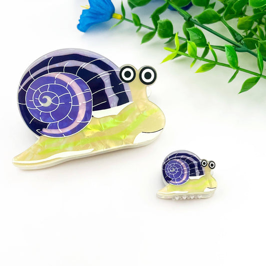 Purple Snail Hair Claw Clip
