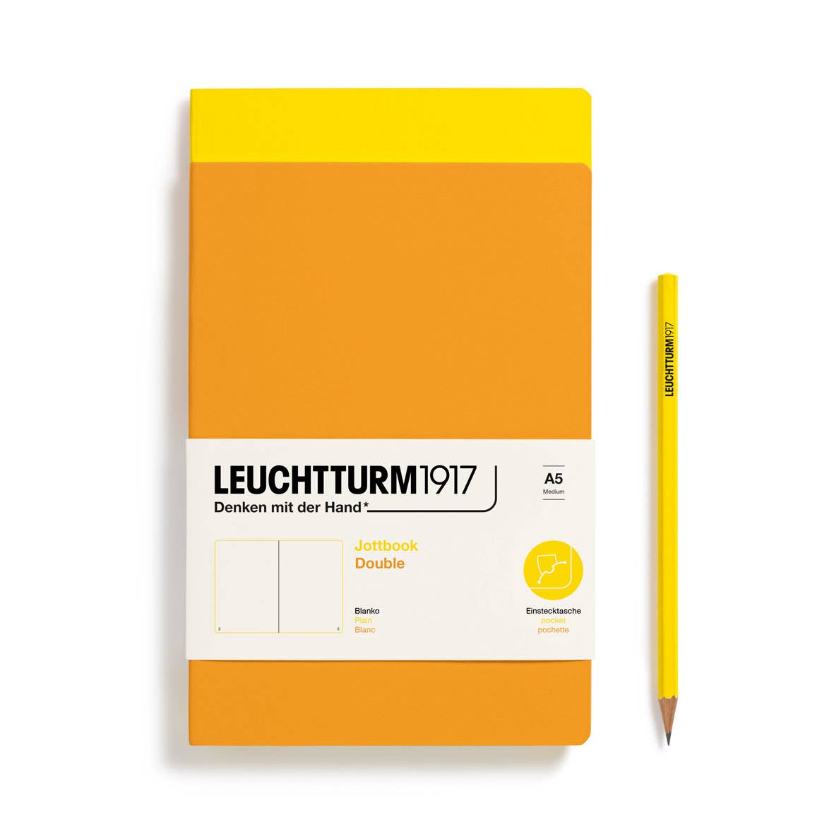 Jottbook A5 - Pack of 2: Lemon & Rising Sun / Medium / Plain