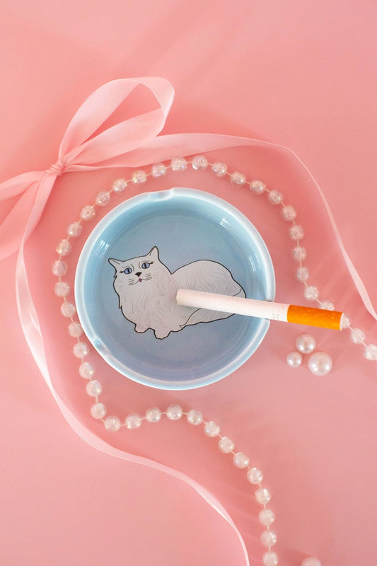 Miss Kitty Ceramic Ash Tray