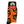 Load image into Gallery viewer, Orange pair of socks with black toe and heels. The socks features a repeating pattern of the Beistle black cat. White background.
