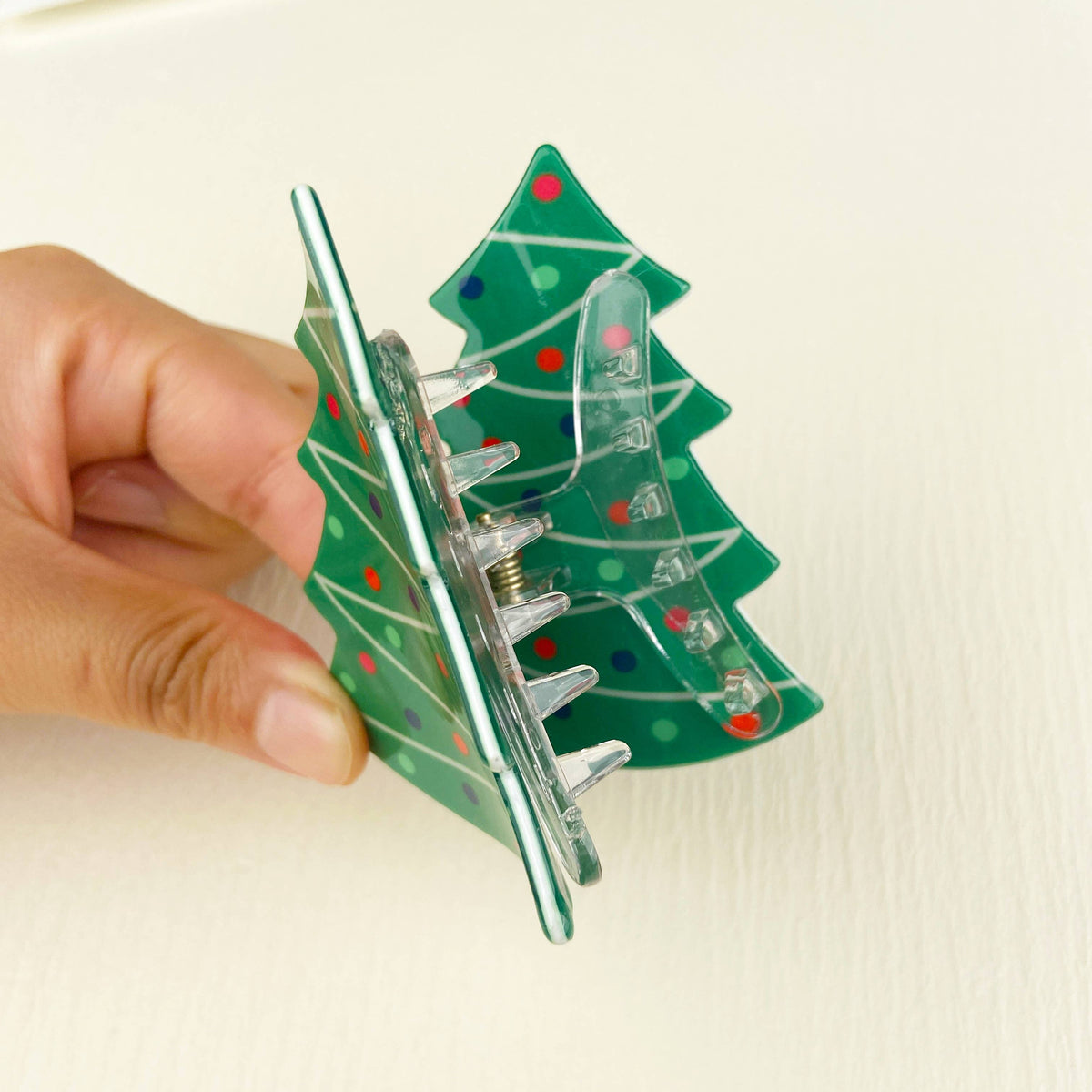 Snowman Hair Claw Clip