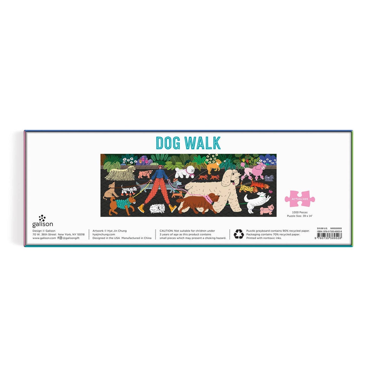 Dog Walk 1000 Piece Panoramic Puzzle