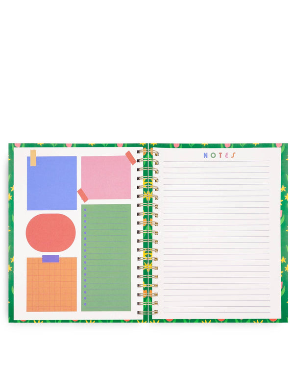 Green Tulips 12 Month Soft Cover Large Planner