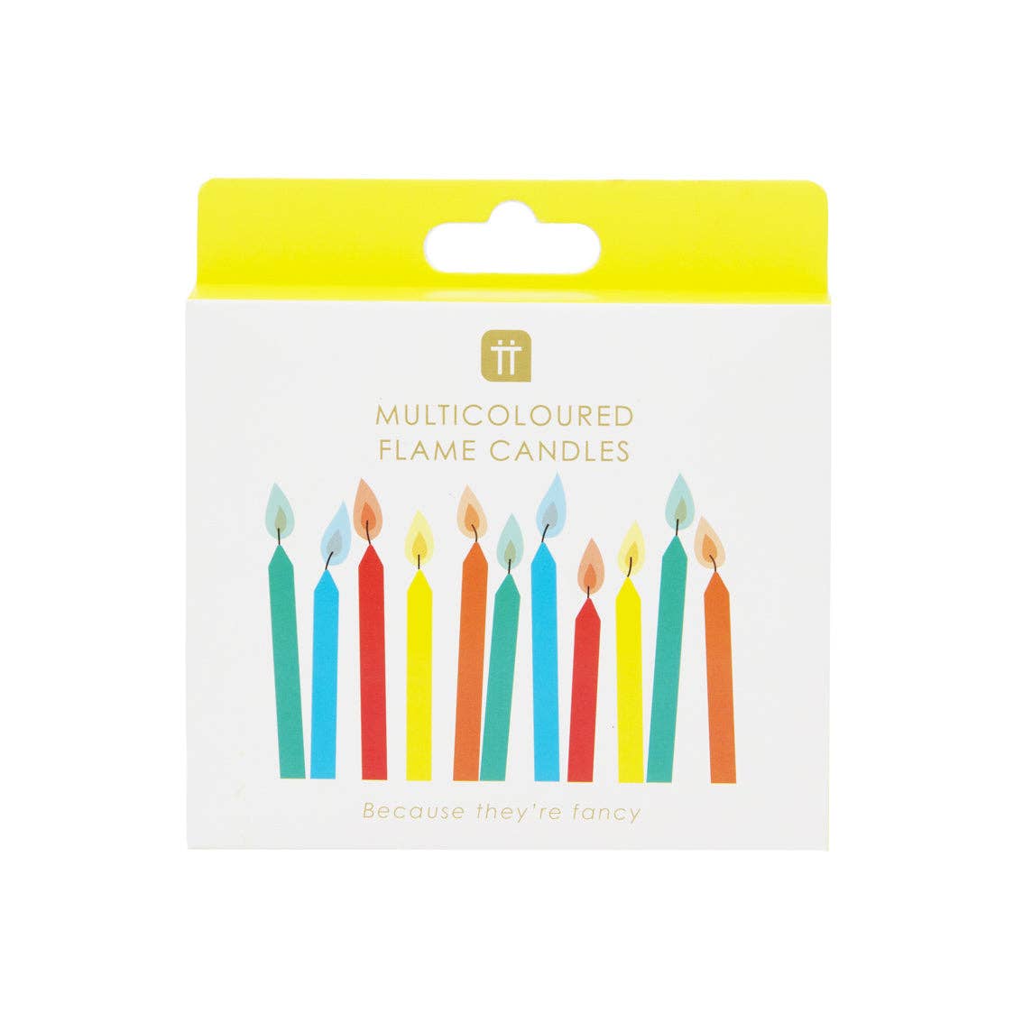 Rainbow Flame Birthday Candles - 12 Pack