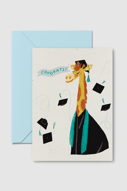 Giraffe Grad Card