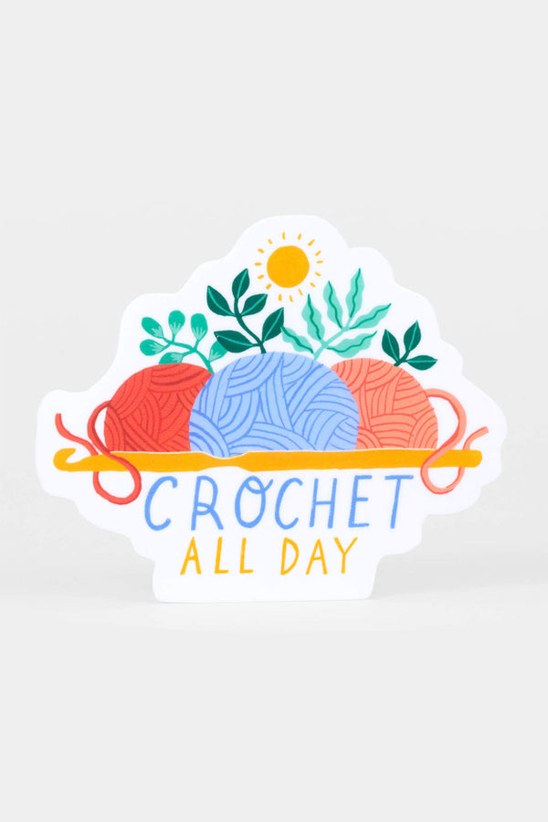 Crochet All Day Sticker