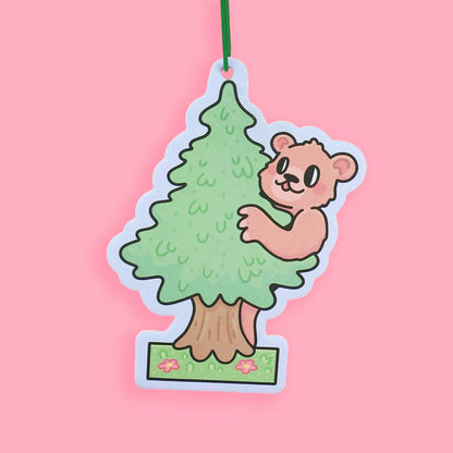 Woodland Bear Pine Tree Fresh Cute Scented Car Air Freshener