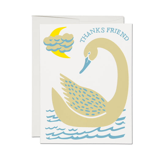 Friend Swan greeting card