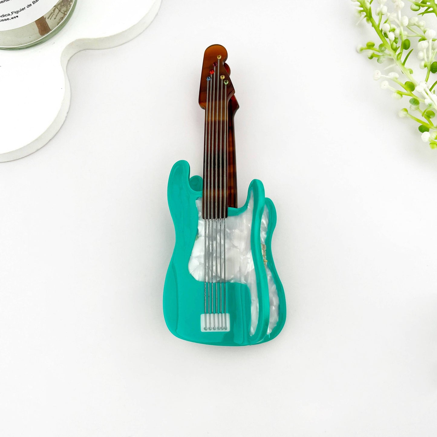 Guitar Acetate Hair Claw Clip