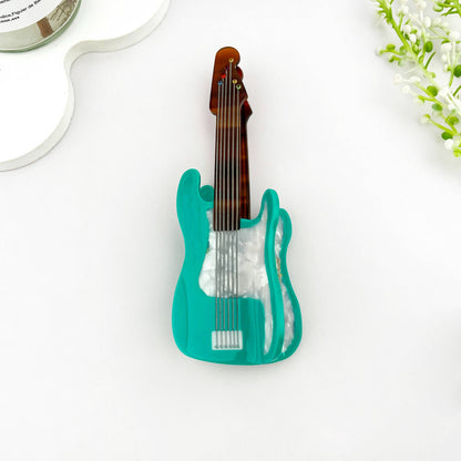 Guitar Acetate Hair Claw Clip