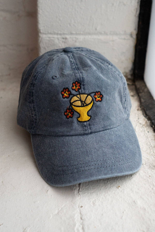 STFU Vase | Embroidered Dad Hat: Vintage Dark Blue