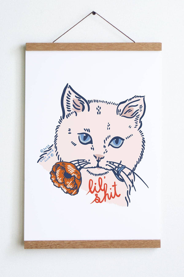 Lil' Shit (Cat) Print: Large - 12" x 18"