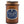 Load image into Gallery viewer, Frosted amber glass candle jar with a raw edge cork top. Candle has a blue label that says Dark Rum and Oak. White background.
