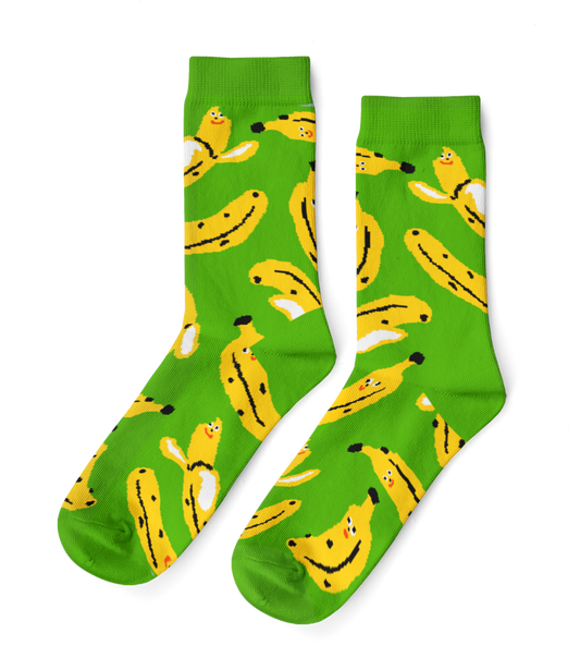 Kristina Micotti Banana - Small Crew Socks