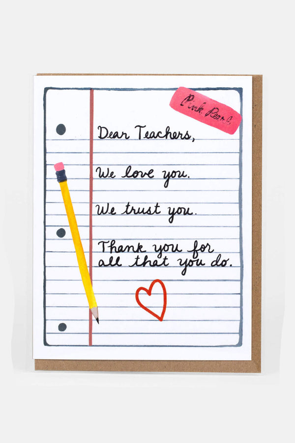 Dear Teachers Card