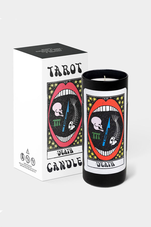 Tarot Death Candle - 6" Tall & 60 Hr Burn, Tobacco & Orange