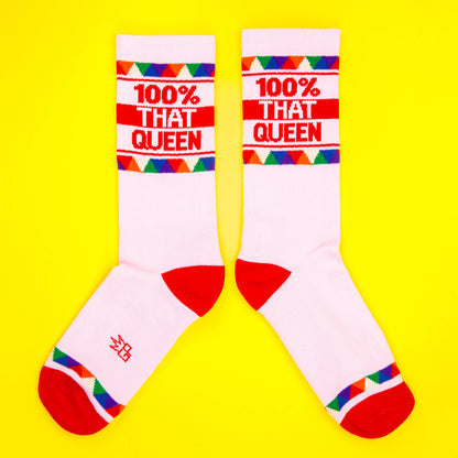 100% That Queen Gym Crew Socks