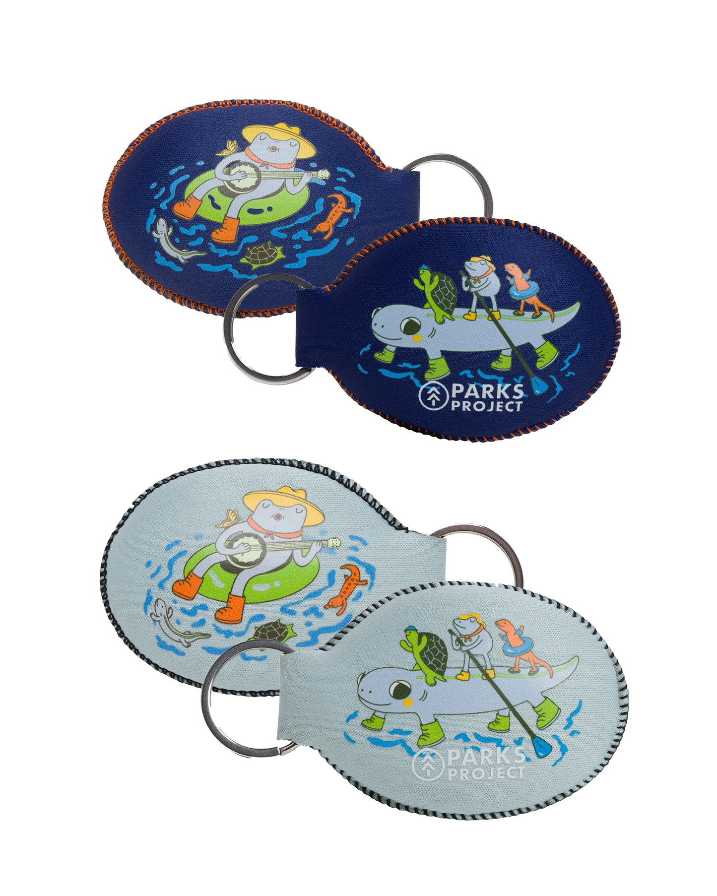 River Daze Boat Floaty Keychain 2 Pack: Multi Color / One Size