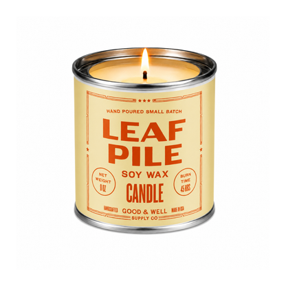 Leaf Pile Soy Candle - 1/2 Pint / Cotton Wick