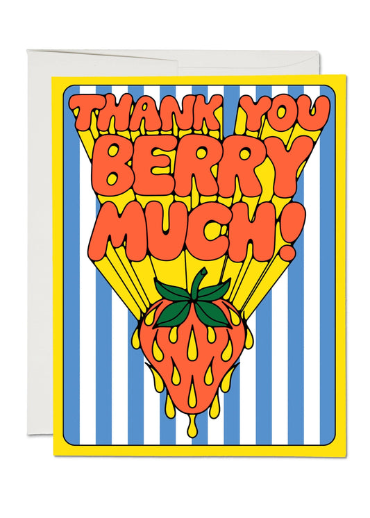 Thank You Berry Much greeting card