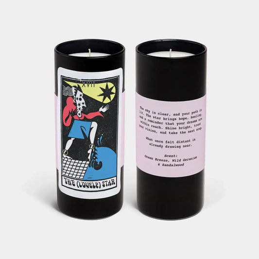 Tarot The (Lovely) Star Candle - 6" Tall & 60 Hr Burn