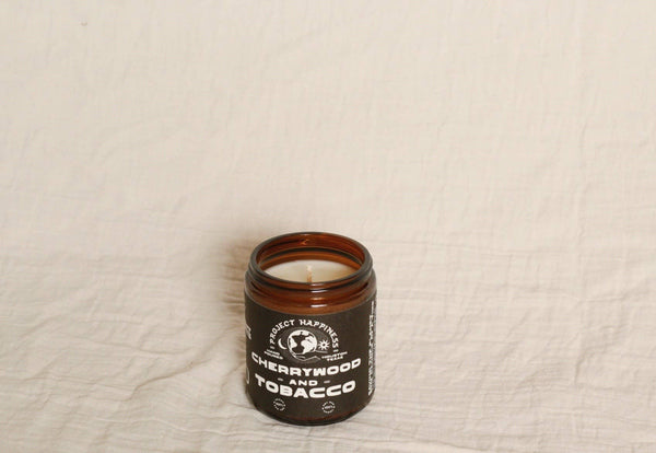 Cherrywood and Tobacco Candle - 8 oz Soy Candle