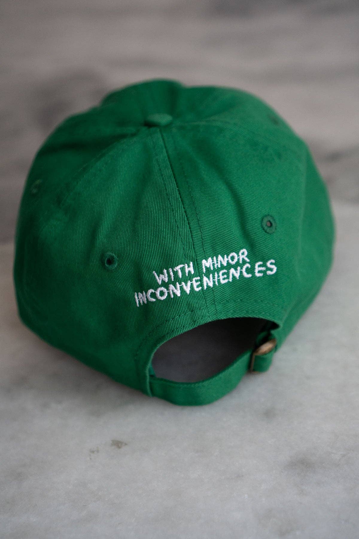 Major Problem Front & Back Hat | Embroidered Dad Hat: Kelly Green
