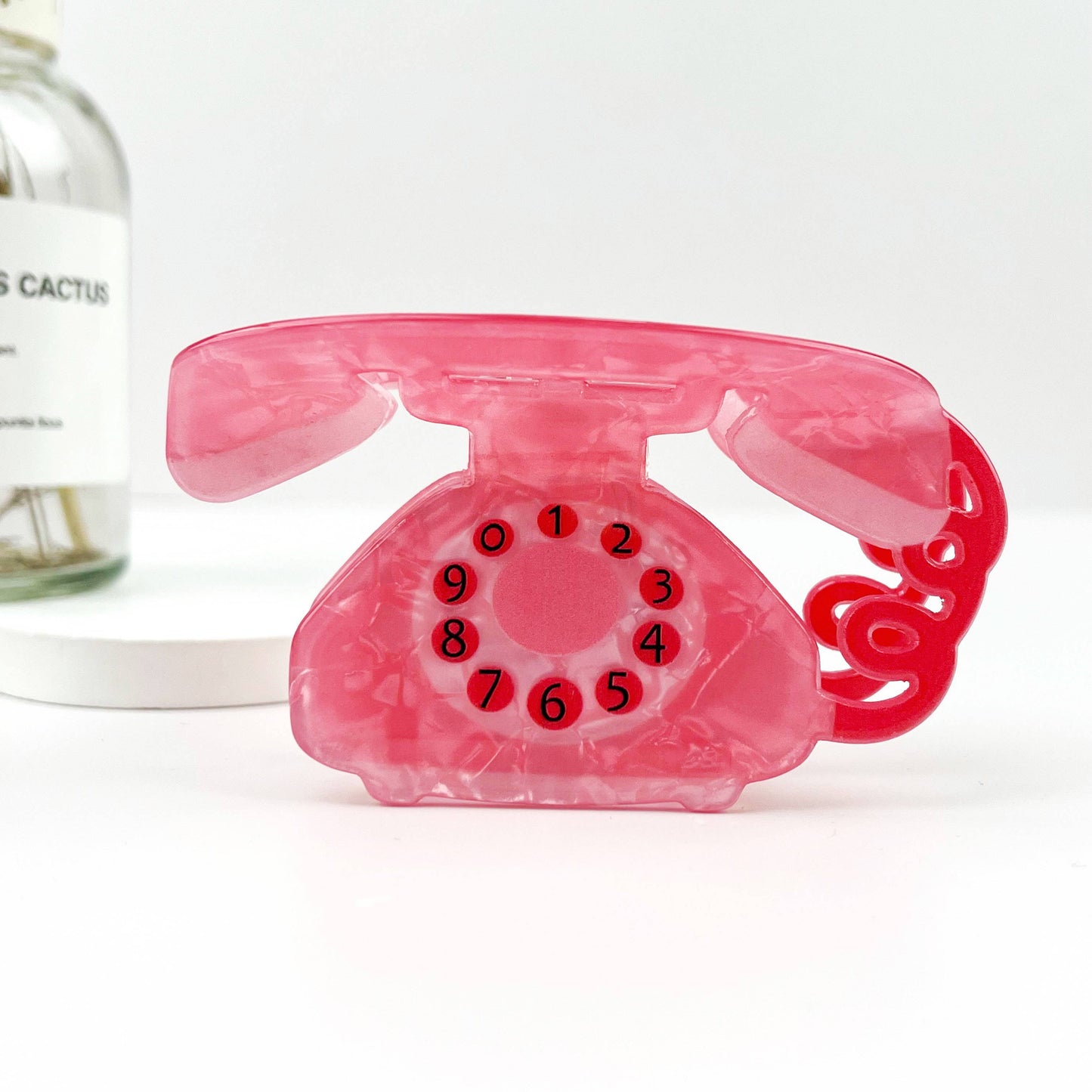 Retro Telephone Acrylic Hair Claw Clip
