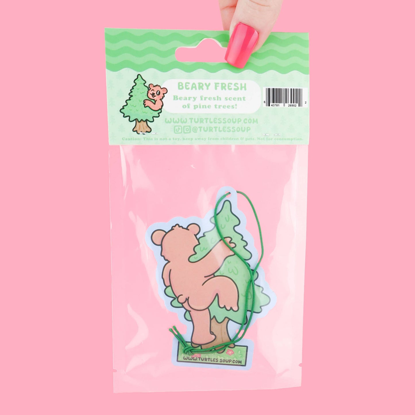 Woodland Bear Pine Tree Fresh Cute Scented Car Air Freshener