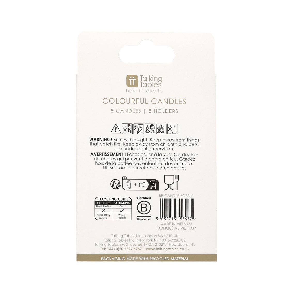 Bobble Birthday Candles - 8 Pack