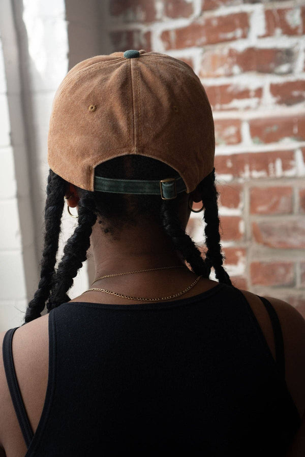 Jumpy Two-Tone Dad Hat: Brown / Forest