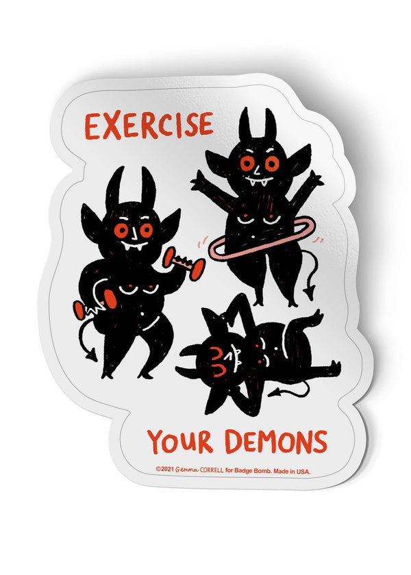 Exercise Your Demons Sticker by Gemma Correll