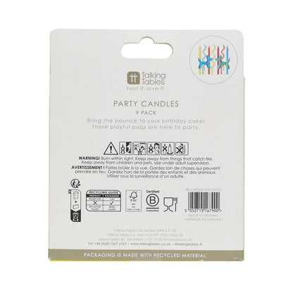 Balloon Dog Birthday Candles - 9 Pack