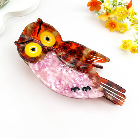 Owl Hair Claw Clip