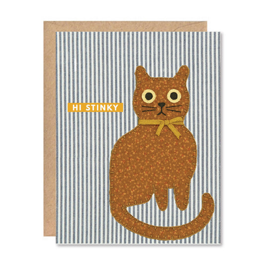 Hi Stinky Orange Cat Greeting Card