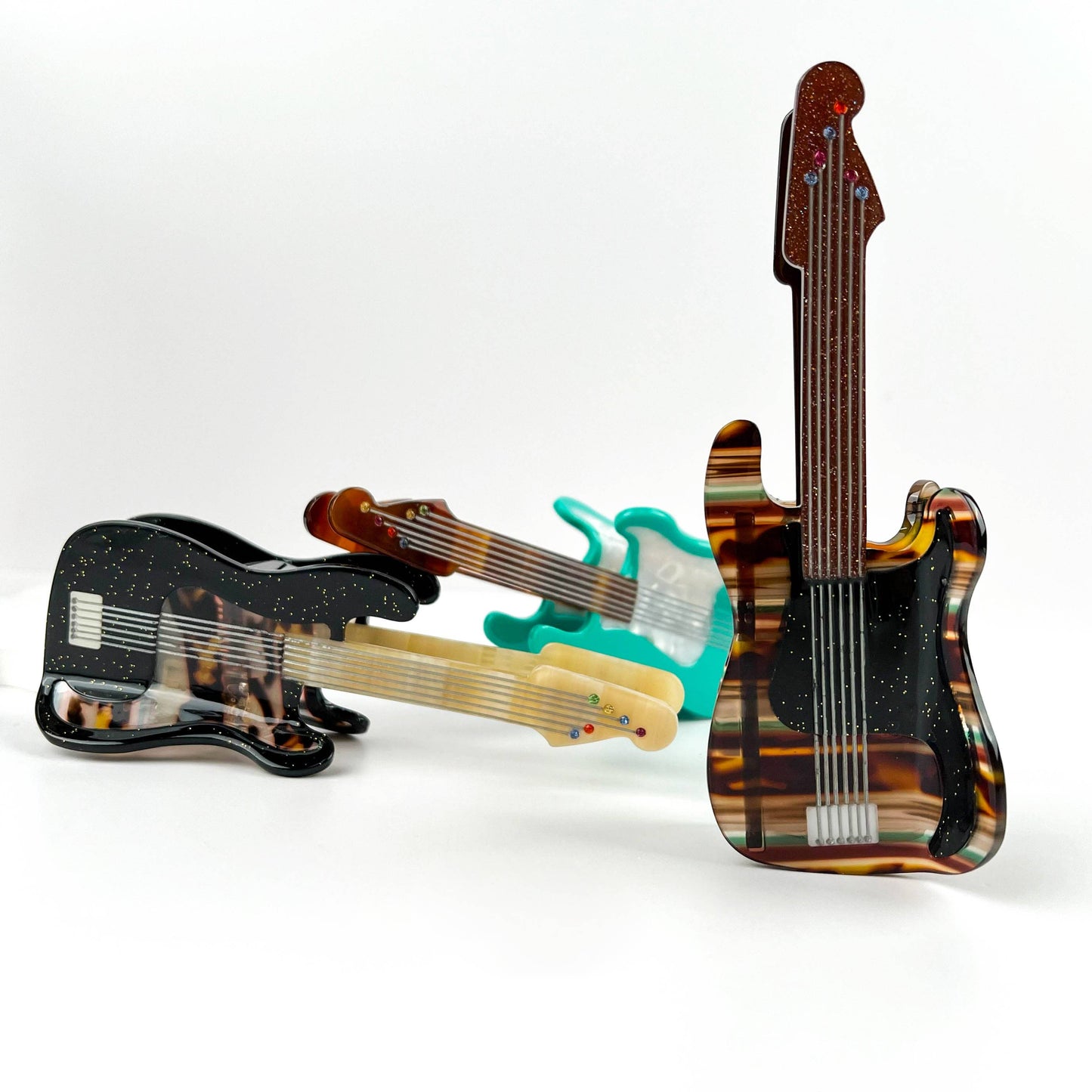 Guitar Acetate Hair Claw Clip