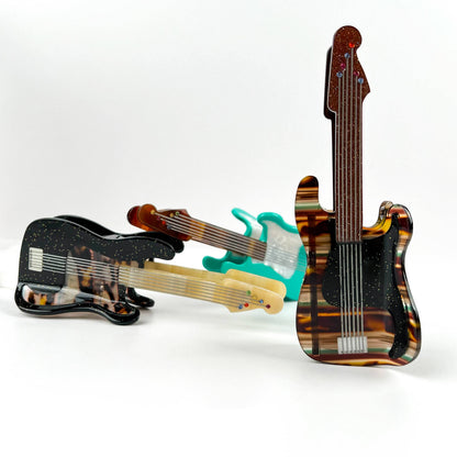 Guitar Acetate Hair Claw Clip