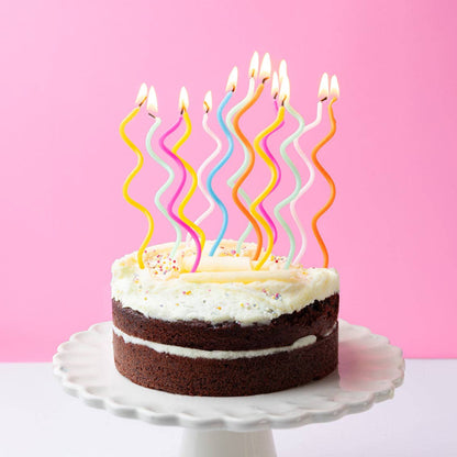 Rainbow Twisted Birthday Candles - 20 Pack