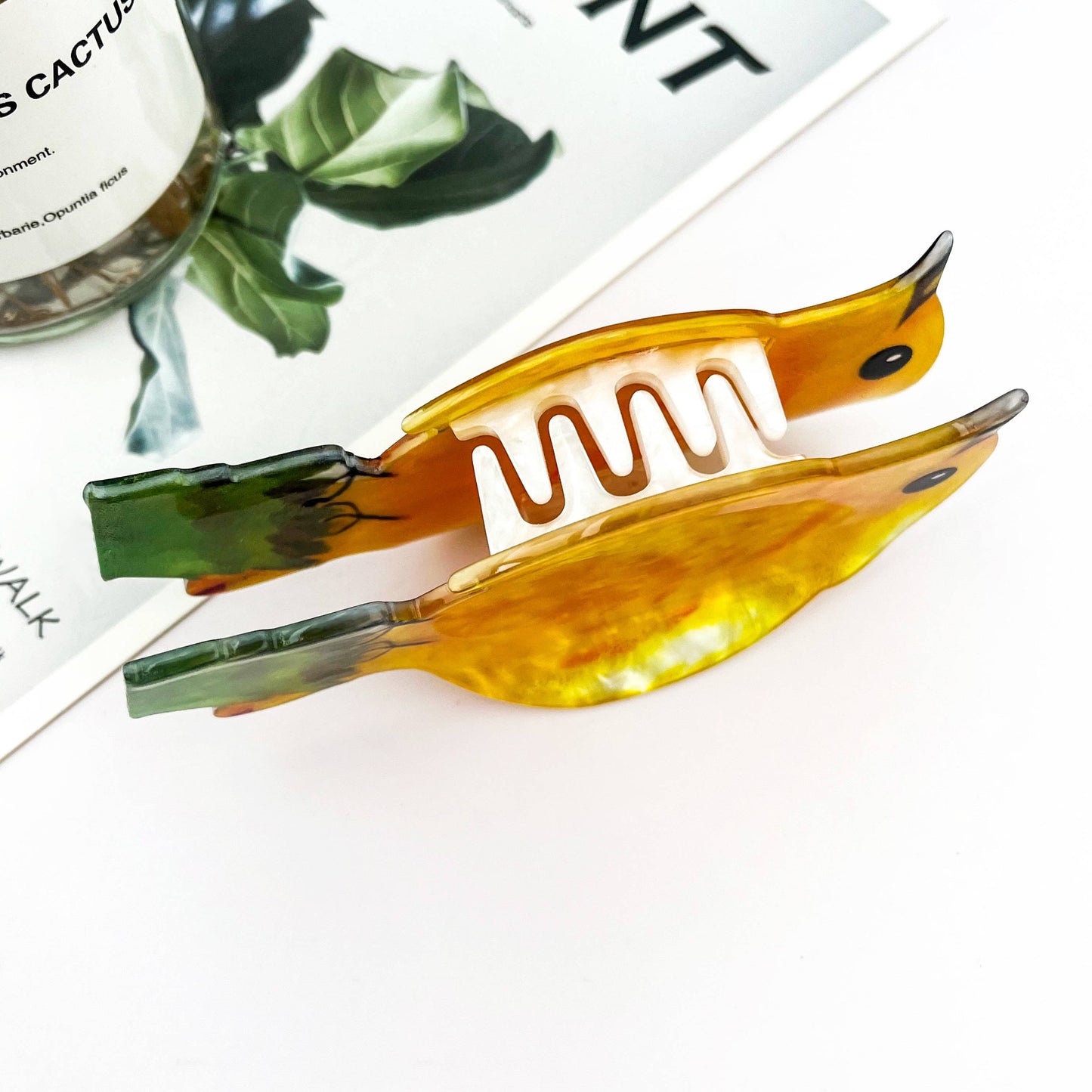 Yellow Bird Hair Claw Clip