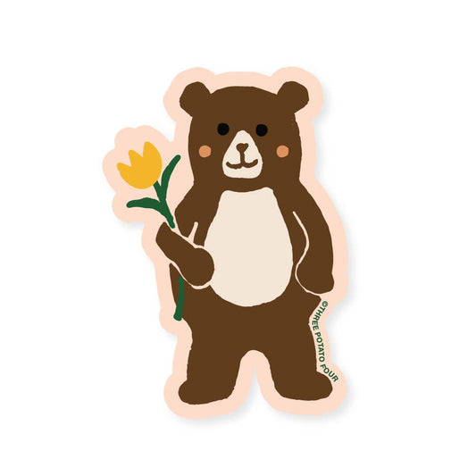 Flower Bear Sticker