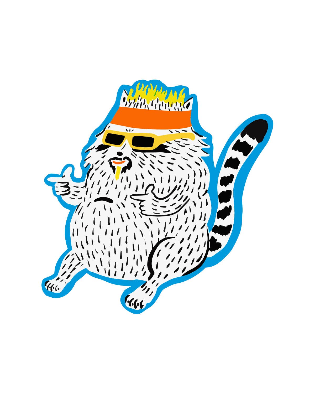 Flavortown Raccoon Sticker