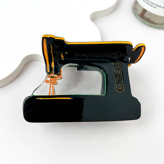 Vintage Sewing Machine Hair Claw Clip