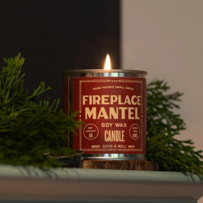 Fireplace Mantel Soy Candle - 1/2 Pint / Cotton Wick