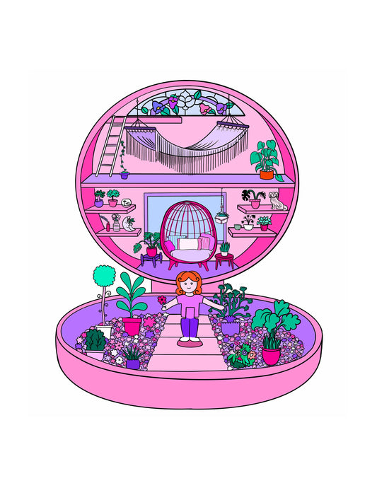 Pink Polly Pocket print