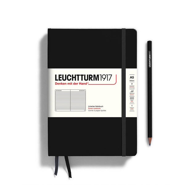 Notebooks - Medium (A5): Plain / Hardcover / Black