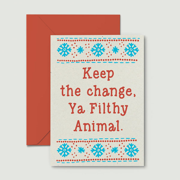 Keep The Change Holiday Card
